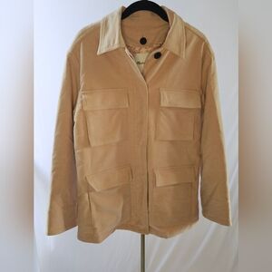 Madewell Beige Field Jacket with Flap Pockets And Removable Liner